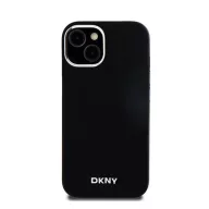   DKNY Liquid Silicone Small Metal Logo Apple iPhone 15 Plus / 14 Plus Magsafe hátlap tok, fekete, DKHMP15MSMCHLK