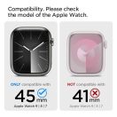 Spigen Lite Fit Pro Apple Watch 9 / 8 / 7 45mm / SE (2nd / 1st Gen) / 6 / 5 / 4 44mm tok / szíj, fekete