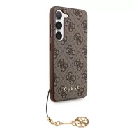   Guess 4G Charms Collection Samsung Galaxy A35 hátlap tok, barna, CSA35GF4GBR