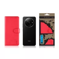   Tactical Field Notes Xiaomi Redmi A3 (2024) flip/oldalra nyíló tok, piros