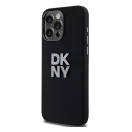 DKNY Liquid Silicone Metal Logo  Apple iPhone 15 Pro hátlap tok, fekete, DKHCP15LSMCBSK