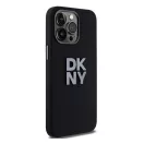 DKNY Liquid Silicone Metal Logo  Apple iPhone 15 Pro hátlap tok, fekete, DKHCP15LSMCBSK
