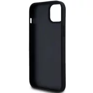   DKNY PU Leather Repeat Pattern Tonal Stripe Apple iPhone 15 Plus hátlap tok, fekete