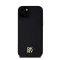 DKNY PU Leather Repeat Pattern Stack Logo Apple iPhone 15 Plus Magsafe kompatibilis hátlap tok, fekete