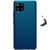 Samsung Galaxy A42 5G / M42 5G SM-A426B / M426B, Műanyag hátlap védőtok, stand, Nillkin Super Frosted, zöldes-kék