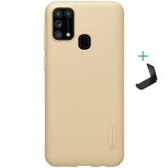   Samsung Galaxy M31 SM-M315F, Műanyag hátlap védőtok, stand, Nillkin Super Frosted, arany