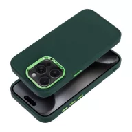   Frame iPhone 15 Pro közepesen ütésálló tok kameravédő kerettel, zöld
