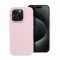 Frame iPhone 15 Pro közepesen ütésálló tok kameravédő kerettel, rózsaszín