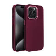   Frame iPhone 15 Pro közepesen ütésálló tok kameravédő kerettel, lila