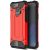 OnePlus Nord N100, Műanyag hátlap védőtok, Defender, fémhatású, piros