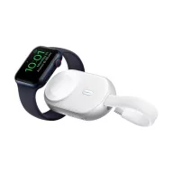   Forcell F-energy Mini Apple watch kompatibilis vezeték nélküli töltő / power bank, fehér (1A 2,5W/1200mAh)