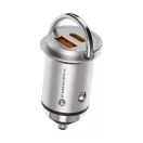 Forcell F-energy Mini autós szivargyújtó töltő USB-C, 20W, ezüst