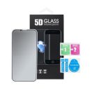 Apple iPhone 12 / 12 Pro, 5D Full Glue betekintésgátló tempered glass kijelzővédő üvegfólia, fekete