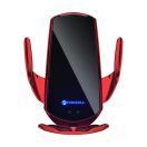 Forcell HS1 autós tartó wireless / vezeték nélküli töltéssel, mágneses adapterrel, 15W, piros