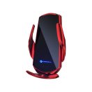 Forcell HS1 autós tartó wireless / vezeték nélküli töltéssel, mágneses adapterrel, 15W, piros