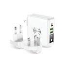 Forcell 4in1 univerzális töltő, Power bank / külső akkumulátor / power bank vezeték nélküli töltéssel, USB/USB-C, (15W/8000mAh) fehér