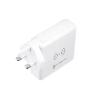   Forcell 4in1 univerzális töltő, Power bank / külső akkumulátor / power bank vezeték nélküli töltéssel, USB/USB-C, (15W/8000mAh) fehér