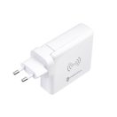 Forcell 4in1 univerzális töltő, Power bank / külső akkumulátor / power bank vezeték nélküli töltéssel, USB/USB-C, (15W/8000mAh) fehér