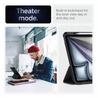   Spigen Urban Fit Apple iPad Air 13" (2024 / 2025) oldalra nyíló tok, fekete