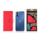 Tactical Field Notes Motorola G34, flip/oldalra nyíló tok, piros