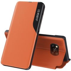   Xiaomi Redmi Note 9 / Redmi 10X 4G, Oldalra nyíló tok, stand, hívás mutatóval, Wooze FashionBook, sárga