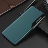   Xiaomi Redmi 9C / 9C NFC, Oldalra nyíló tok, stand, hívás mutatóval, Wooze FashionBook, zöld