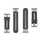 Tactical Tough Band Apple Watch Ultra mágneses szilikon szíj, fekete