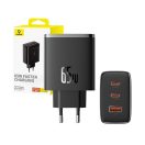 Baseus OS-Cube Pro töltő 2xUSB-AUSB-C + USB-A, 65W, fekete
