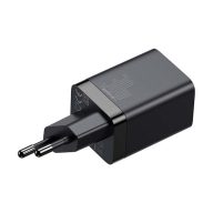   Baseus Super Si Pro gyorstöltő USB-A+ USB-AUSB-C, 30W, fekete