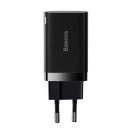 Baseus Super Si Pro gyorstöltő USB-A+ USB-AUSB-C, 30W, fekete