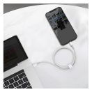 Baseus USB-C / Lightning töltő- és adatkábel, nagy sűrűségű fonott, 20 W, PD, 2 m, fehér