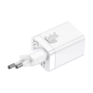   Baseus Super Si Pro gyorstöltő USB-A+ USB-AUSB-C, 30W, fehér