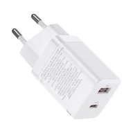   Baseus Super Si Pro gyorstöltő USB-A+ USB-AUSB-C, 30W, fehér