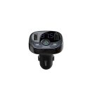 Baseus T típusú Bluetooth 2xUSB-A microSD FM adó, fekete