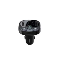 Baseus T típusú Bluetooth 2xUSB-A microSD FM adó, fekete