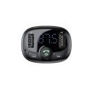 Baseus T típusú Bluetooth 2xUSB-A microSD FM adó, fekete