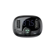 Baseus T típusú Bluetooth 2xUSB-A microSD FM adó, fekete