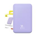 Baseus Mágneses Mini Powerbank, 5000mAh, 20W, lila