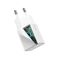   Baseus Super Si gyorstöltő 1C 20W adapter 1 m-es USB-C / Lightning kábellel, fehér