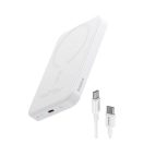 Baseus Mágneses Mini Powerbank, 5000mAh, USB-C, 20W, fehér