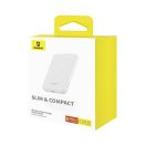 Baseus Mágneses Mini Powerbank, 5000mAh, USB-C, 20W, fehér