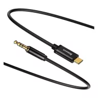   Baseus Yiven USB-C / 3,5 mm-es mini jack audio kábel, 1,2 m, fekete