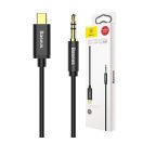 Baseus Yiven USB-C / 3,5 mm-es mini jack audio kábel, 1,2 m, fekete