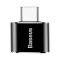 Baseus USB-USB-C 2.4A adapter, fekete