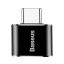 Baseus USB-USB-C 2.4A adapter, fekete
