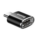 Baseus USB-USB-C 2.4A adapter, fekete