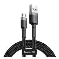   Baseus Cafule USB / Micro-USB töltő- és adatkábel, 2,4A, 1m, szürke-fekete