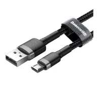   Baseus Cafule USB / Micro-USB töltő- és adatkábel, 2,4A, 1m, szürke-fekete