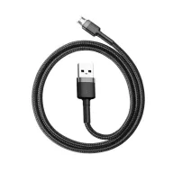   Baseus Cafule USB / Micro-USB töltő- és adatkábel, 2,4A, 1m, szürke-fekete