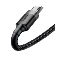   Baseus Cafule USB / Micro-USB töltő- és adatkábel, 2,4A, 1m, szürke-fekete